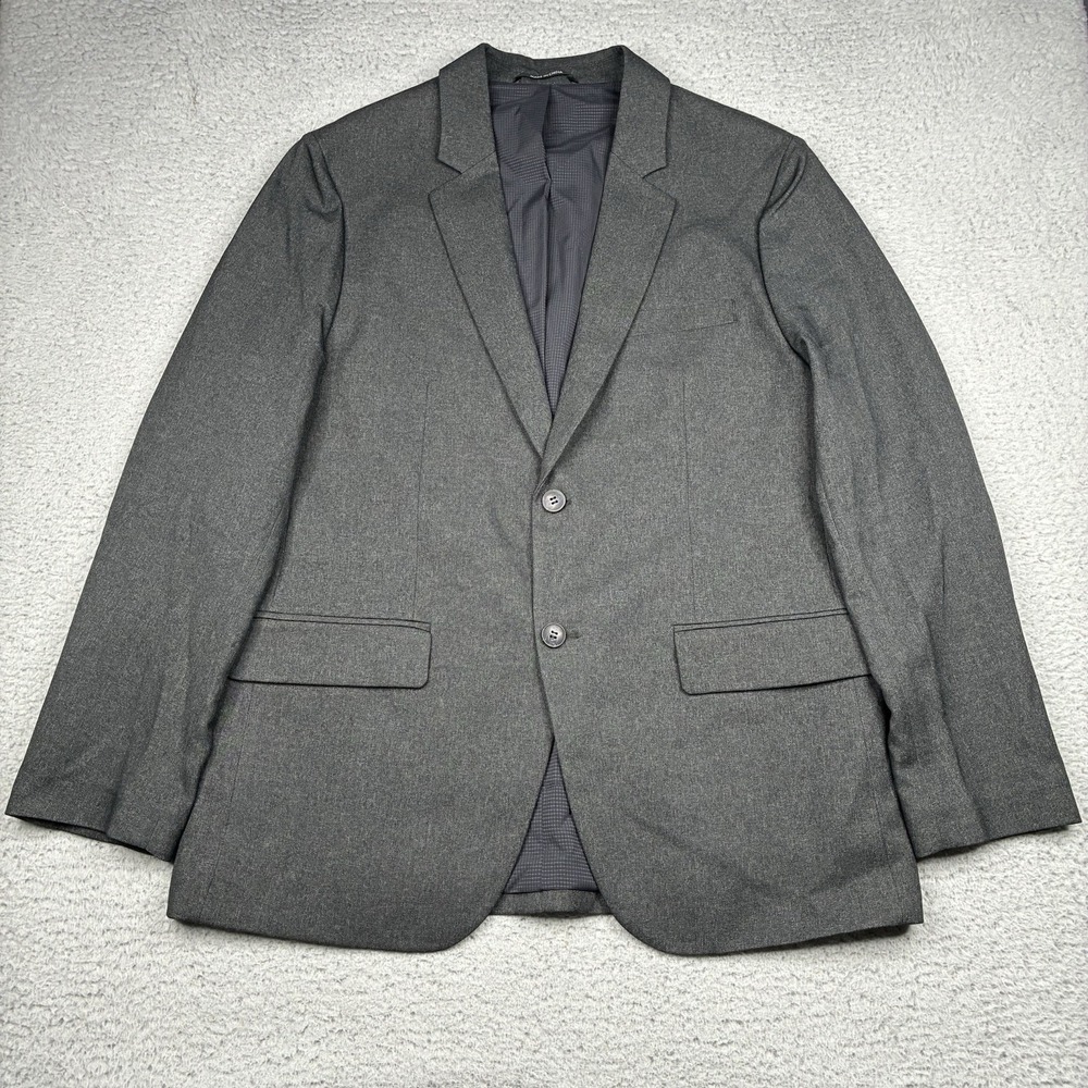 Bluffworks Gramercy Travel Blazer Mens 42R Gray Classic Fit Sport Coat BW310